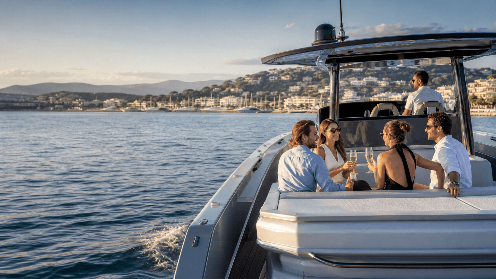 Mediterranean share charter boat on the French Riviera