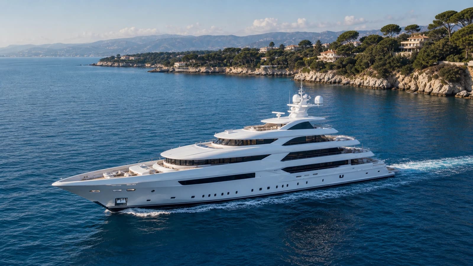 Antibes yacht charter route along the Cote d'Azur