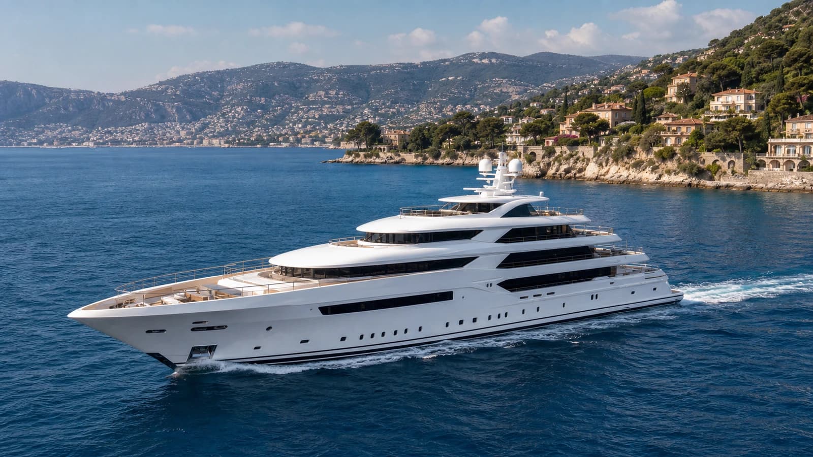 Nice yacht charter route near Cap Ferrat and Villefranche